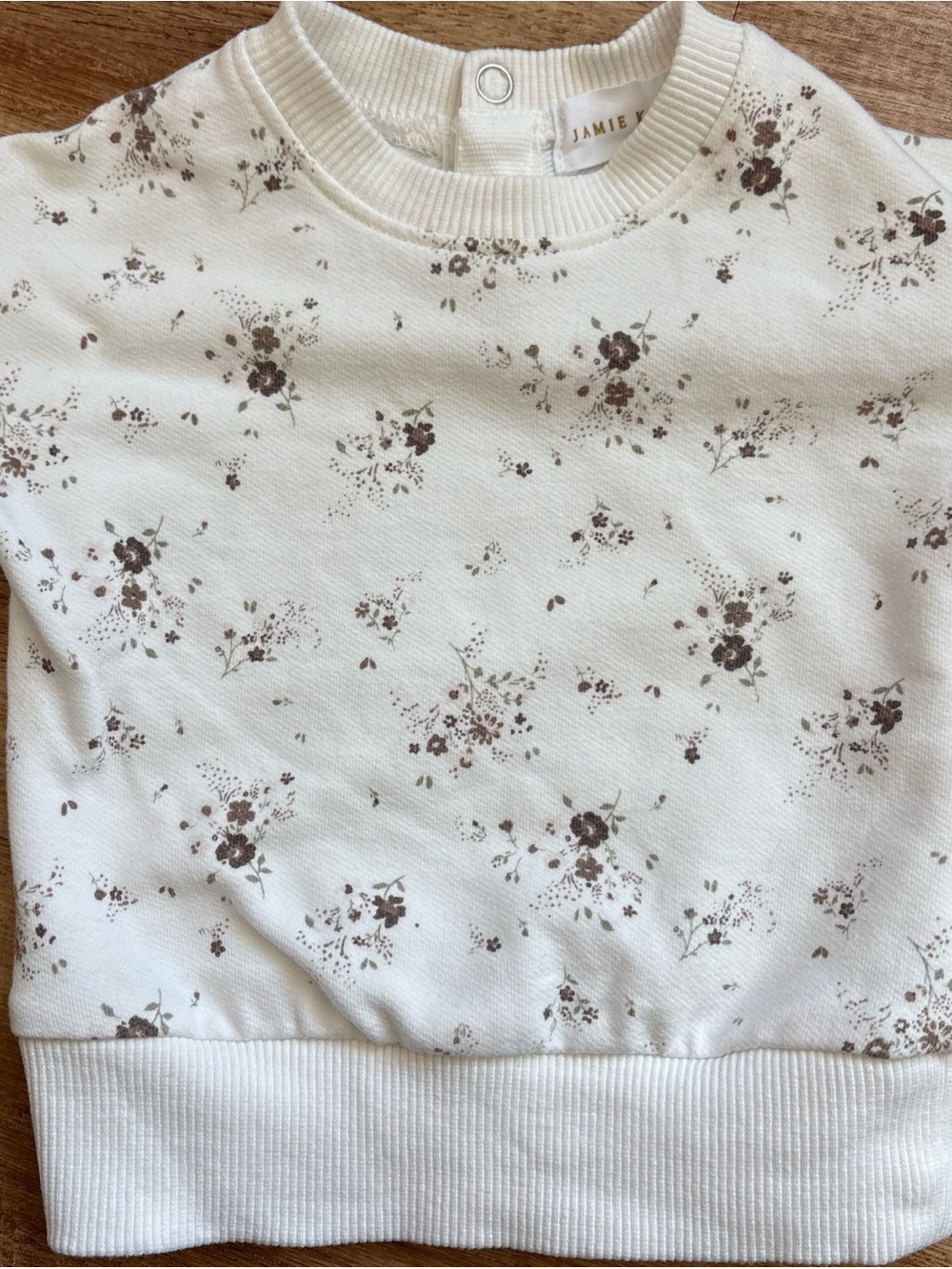 Jamie Kay 0-3m Infant Floral Sweatshirt Organic Cotton